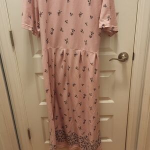 Only Necessities Pink Floral Maxi Dress